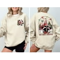 thumbnail image 1 of Two-Sided Mickey Minnie Christmas Shirt, Mickey's Very Merry Christmas Party Sweatshirt, Disney Couple Christmas Sweater,Sand Color,Size M, 1 of 5