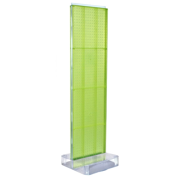 Two-Sided Pegboard Floor Display On a Square Studio Base: Panel Size: 16"W x 60"H