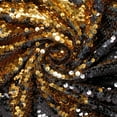 thumbnail image 1 of Two Sided Reversible Sequins Scale All-Over On Polyester Stretch Mesh Fabric By The Yards For Sewing Apparel, Costumes, Décor, & More (Gold / Black, 5 Yards), 1 of 3
