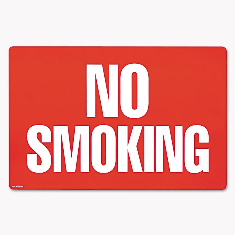 Two-Sided Signs, No Smoking/No Fumar, 8 x 12, Red Two-Sided Signs, No Smoking/No Fumar, 8 x 12, Red
