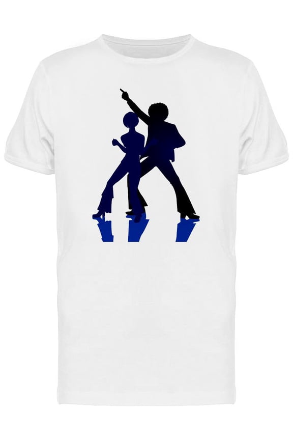 Two Silhouettes Of Disco Dancers T-Shirt Men -Image by Shutterstock, Male Large