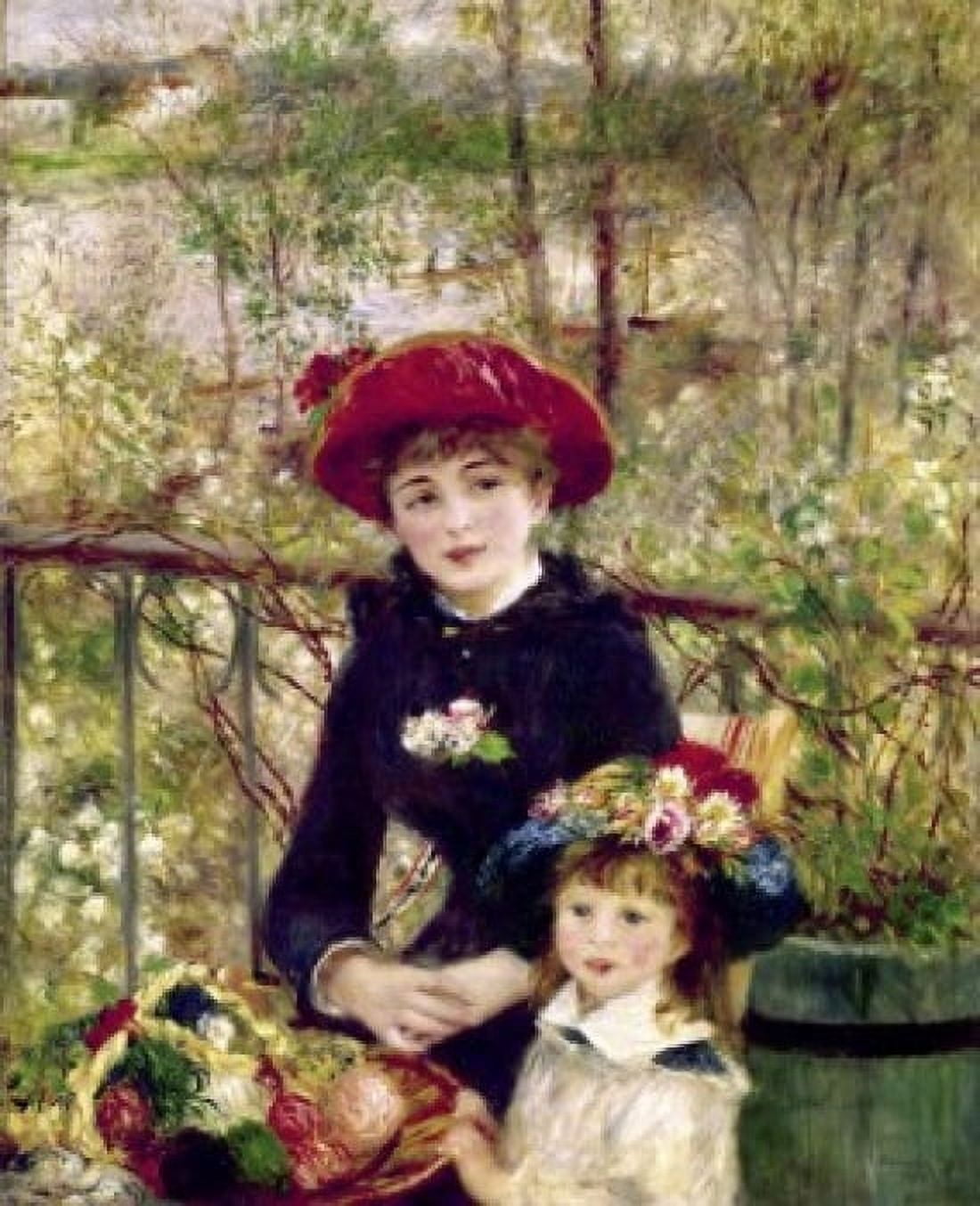 Two Sisters (On the Terrace) 1881 Pierre Auguste Renoir (1841-1919 French) Oil on canvas Art Institute of Chicage Illinois USA Canvas Art -  (24 x 36)