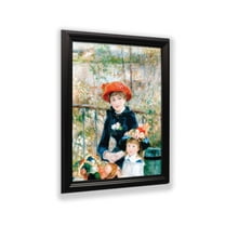 Two Sisters on the Terrace by Auguste Renoir Framed Print Wall Art, Great for Girls Bedroom Decor, 11x14, 2401B