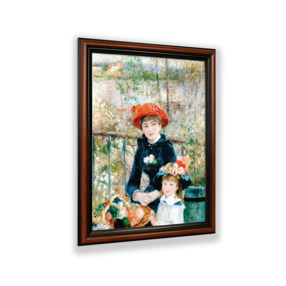 Two Sisters on the Terrace by Auguste Renoir Framed Print Wall Art, Great for Girls Bedroom Decor, 11x14, 2401W