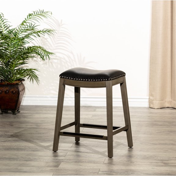 Two Sizes, Comfortable Footrest, High - quality Bonded Leather | Fit for Any Bar or Dining Setup | Durable and Stylish Stools