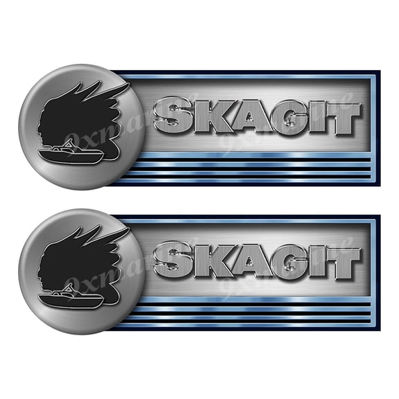 Two Skagit Stickers for Boat Restoration - 10" long each