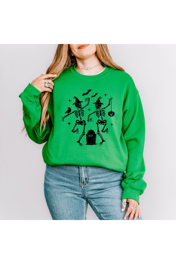 Two Skeletons Dancing Grave - Sweatshirt