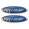 thumbnail image 1 of Two Ski Ray Vinyl Racing Oval Stickers - 10" long each, 1 of 2