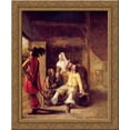 thumbnail image 1 of Two Soldiers and a Serving Woman with a Trumpeter 20x23 Gold Ornate Wood Framed Canvas Art by Hooch, Pieter de, 1 of 2