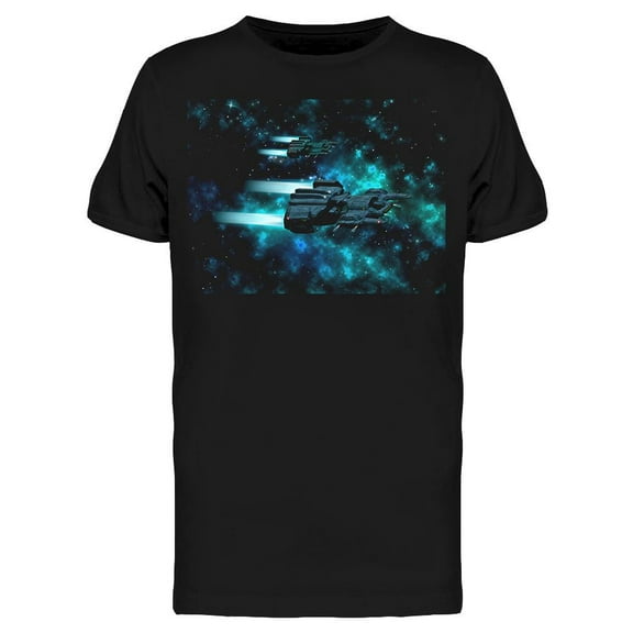 Two Spaceships On Movement T-Shirt Men -Image by Shutterstock, Male Large