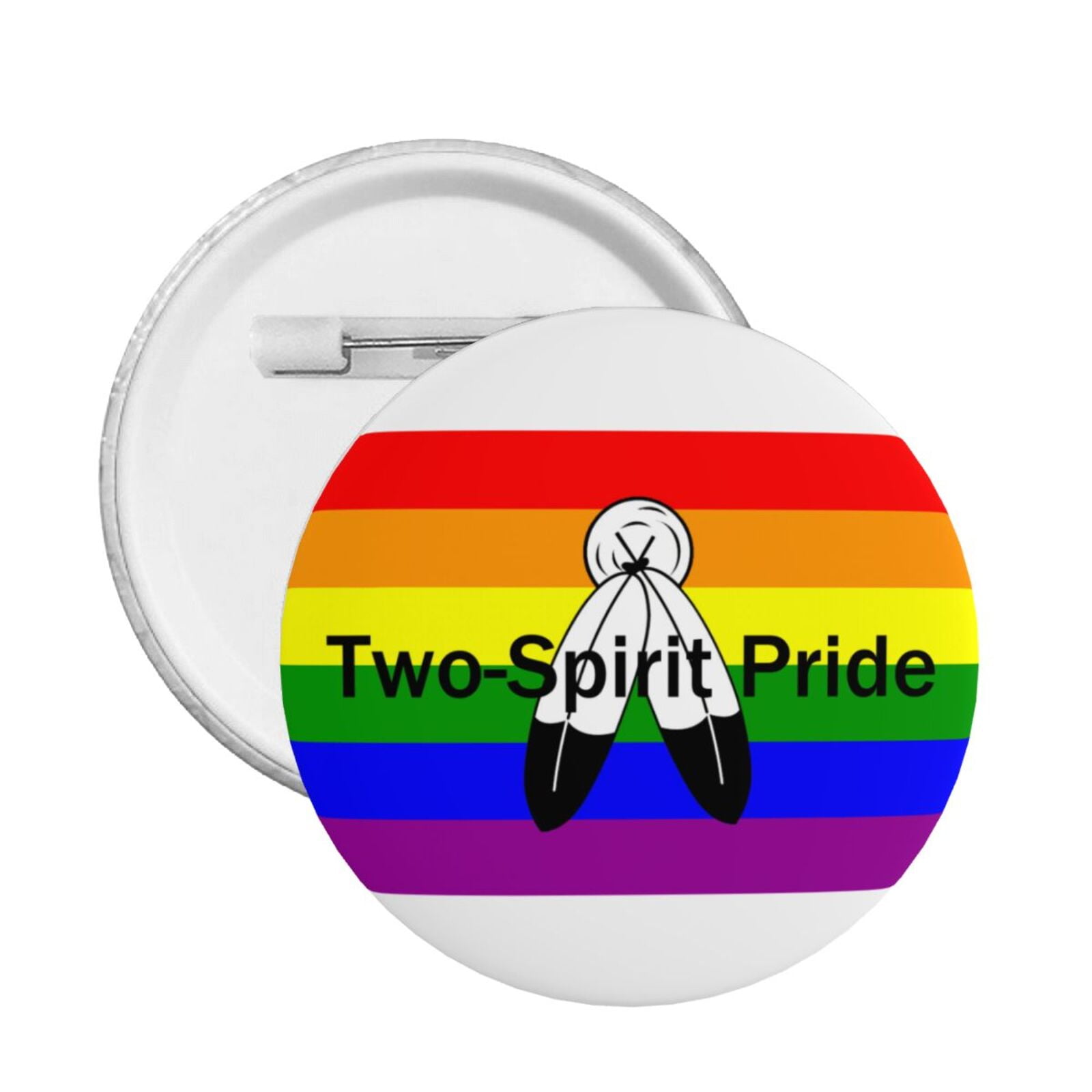 Two Spirit Pride Flag Circular Button Fashion Badge Decoration Backpack Clothing Suitable For