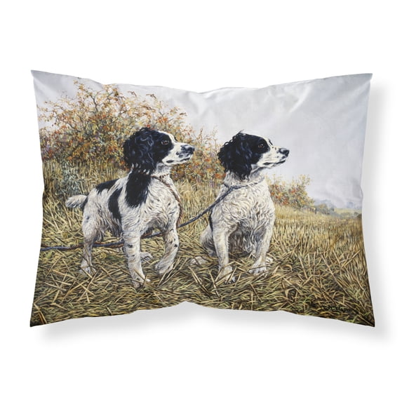 Two Springer Spaniels by Michael Herring Fabric Standard Pillowcase