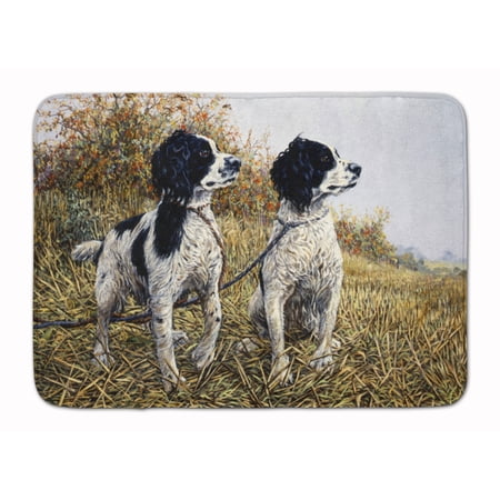 Two Springer Spaniels by Michael Herring Machine Washable Memory Foam Mat