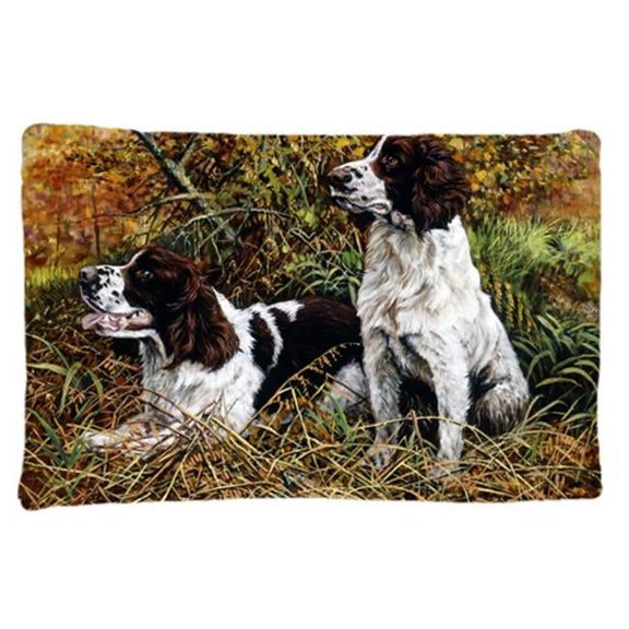 Two Springer Spaniels in the Grasses Fabric Standard Pillowcase