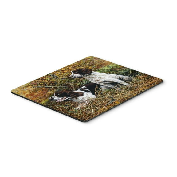 Two Springer Spaniels in the grasses Mouse Pad Hot Pad or Trivet