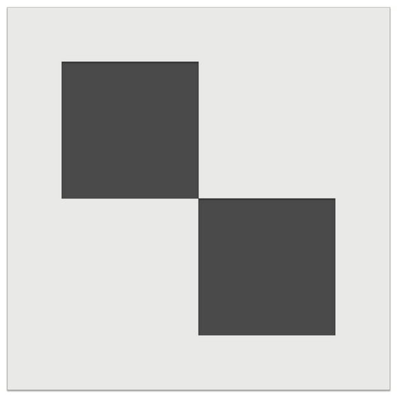 Two Squares for Checkerboard Pattern DIY Cookie Wall Craft Stencil - 11.5 Inch