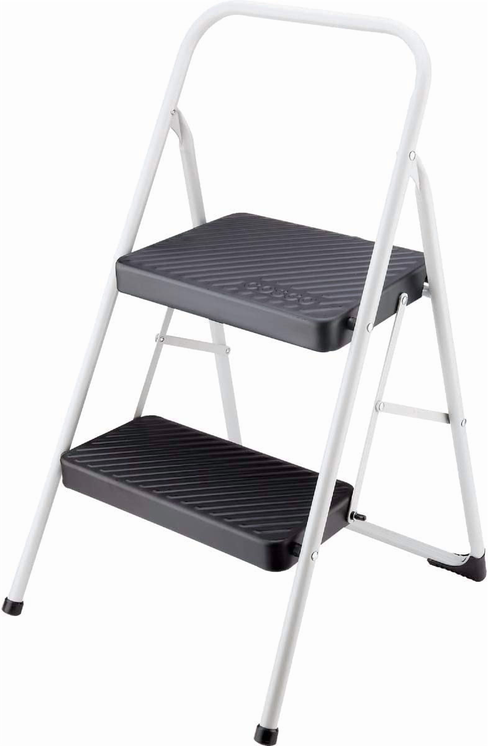 Cosco Industries Two Step Folding Step Stool with Cool Gray Frame and ...
