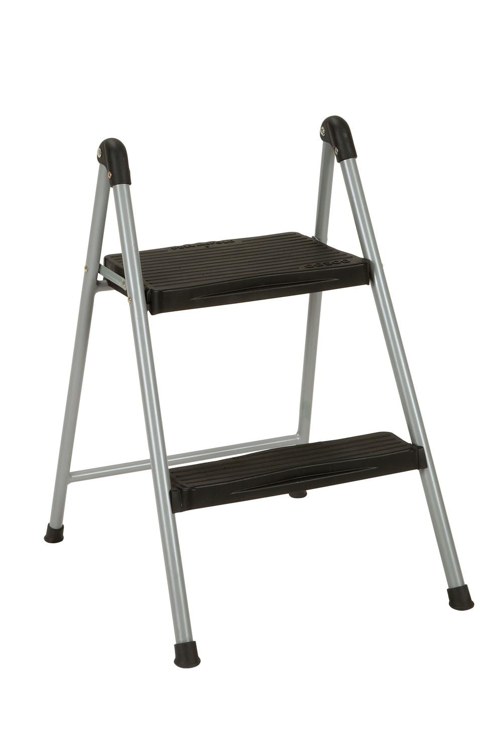 Two Step Steel Resin Steps Step Stool without Handle Platinum Black