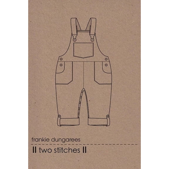 Two Stitches Sewing Pattern Frankie Dungarees Baby 6 to 24 Months Dungarees