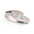 thumbnail image 1 of Two Stone Diamond Ring in 14k White And Rose Gold (3/4 cttw) Size 4, 1 of 4