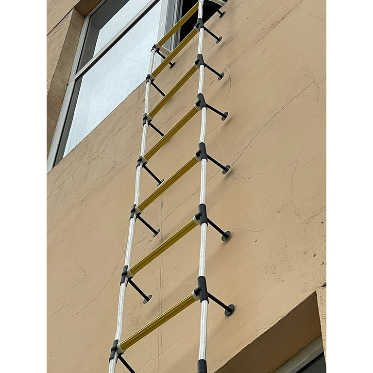 Two Story Fire Escape Ladder 13 ft with Stand-Off Stabilizers