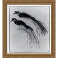 thumbnail image 1 of Two Studies Of A Bird Of Paradise 28x32 Large Gold Ornate Wood Framed Canvas Art by Rembrandt, 1 of 2