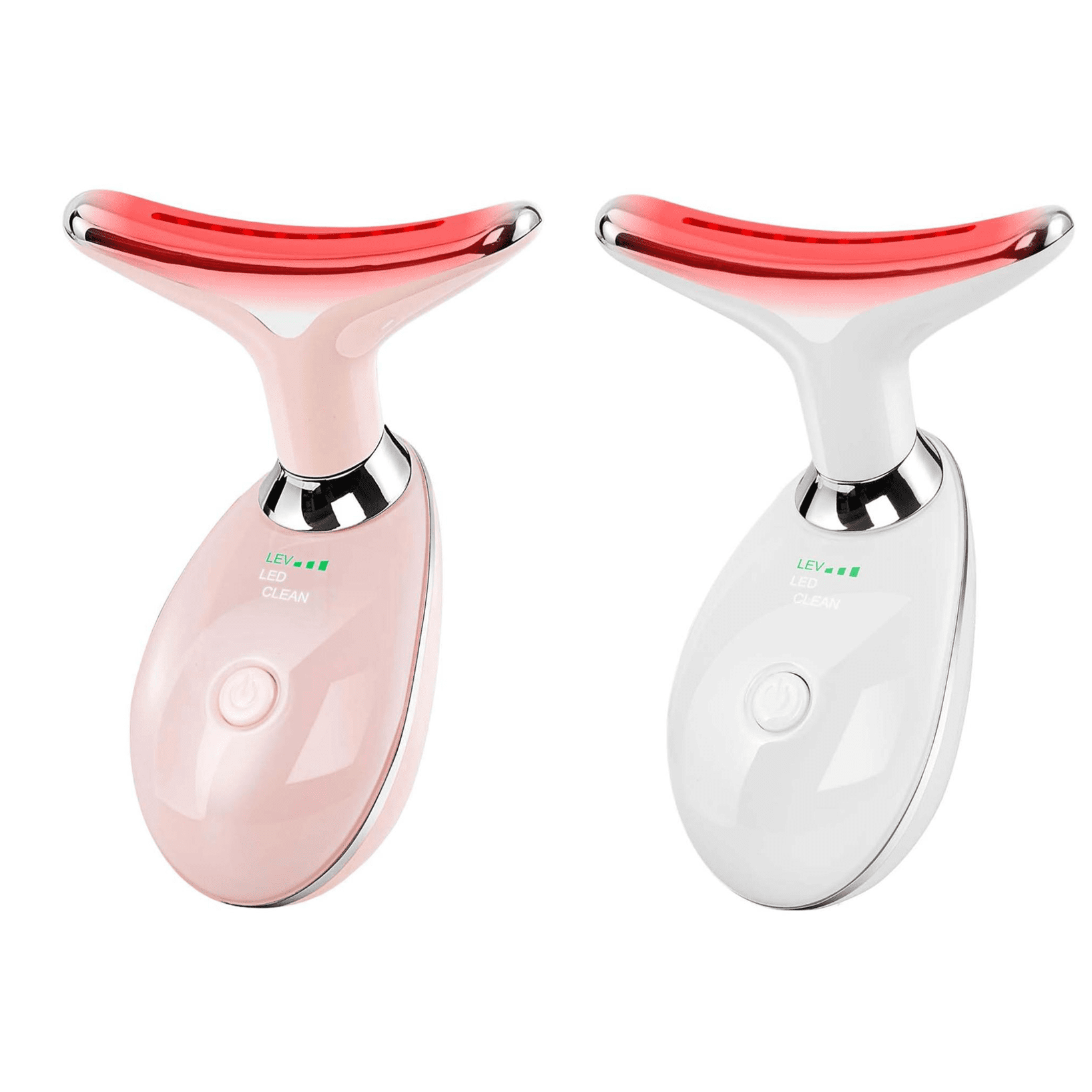 Two Suits Led Facial Massager Wand Red Light Therapy Skin Lifting Device Neck Massager With 3 Speeds USB Rechargeable 3.5X1.9X4.7 Inch