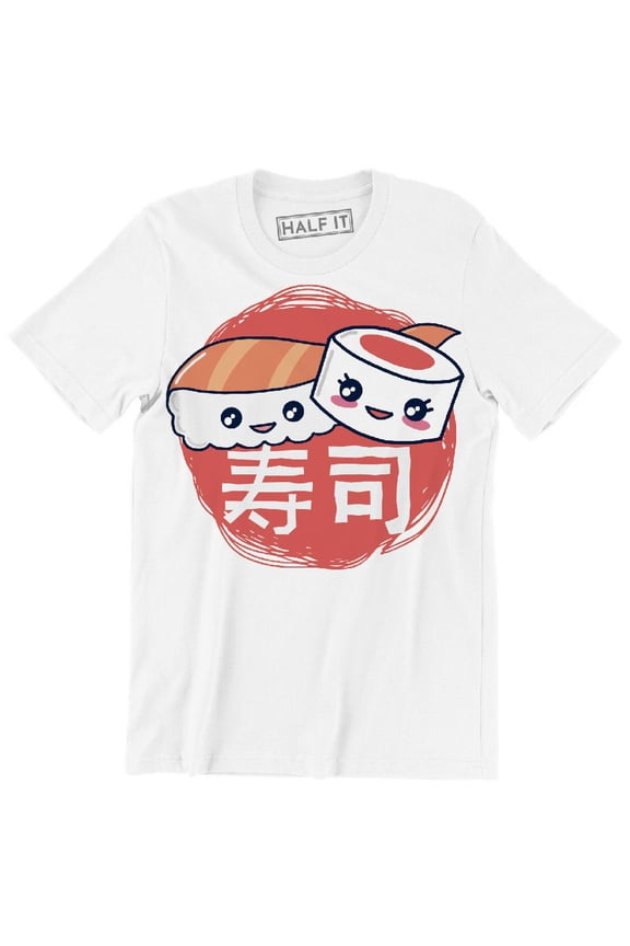 Two Sushi Pieces With Eyes And Some Japanese Letters Men's T-Shirt