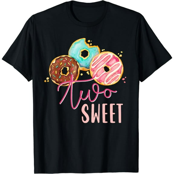 Two Sweet Birthday Girl Donut Birthday Party Theme Family T-Shirt