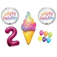 thumbnail image 1 of Two Sweet Ice Cream Dots 2nd Birthday Party Balloons Decoration Supplies Second, 1 of 1