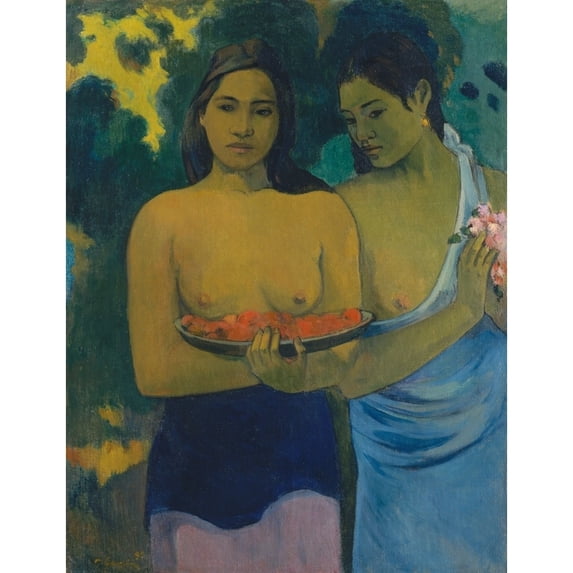 Two Tahitian Women Fine Art (18 x 24)