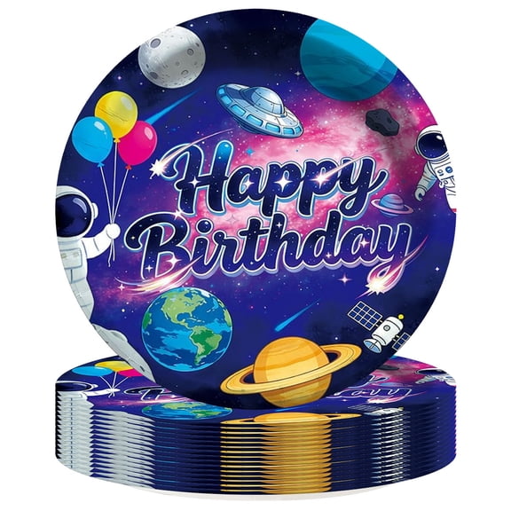 Two The Moon Boy Paper Plates Birthday Party Supplies Decorations 16pcs Tableware Disposable Dinnerware