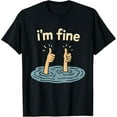 thumbnail image 1 of Two Thumbs Up I'm Fine Funny Sarcastic Meme Introvert Humor T-Shirt, 1 of 5
