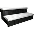 Two Tier 36" Wide Deluxe Hot Tub Step. NonSkid Spa Steps, Easy