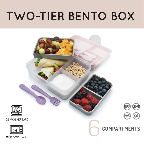 Melii Two-Tier Bento Box, Multi-Color