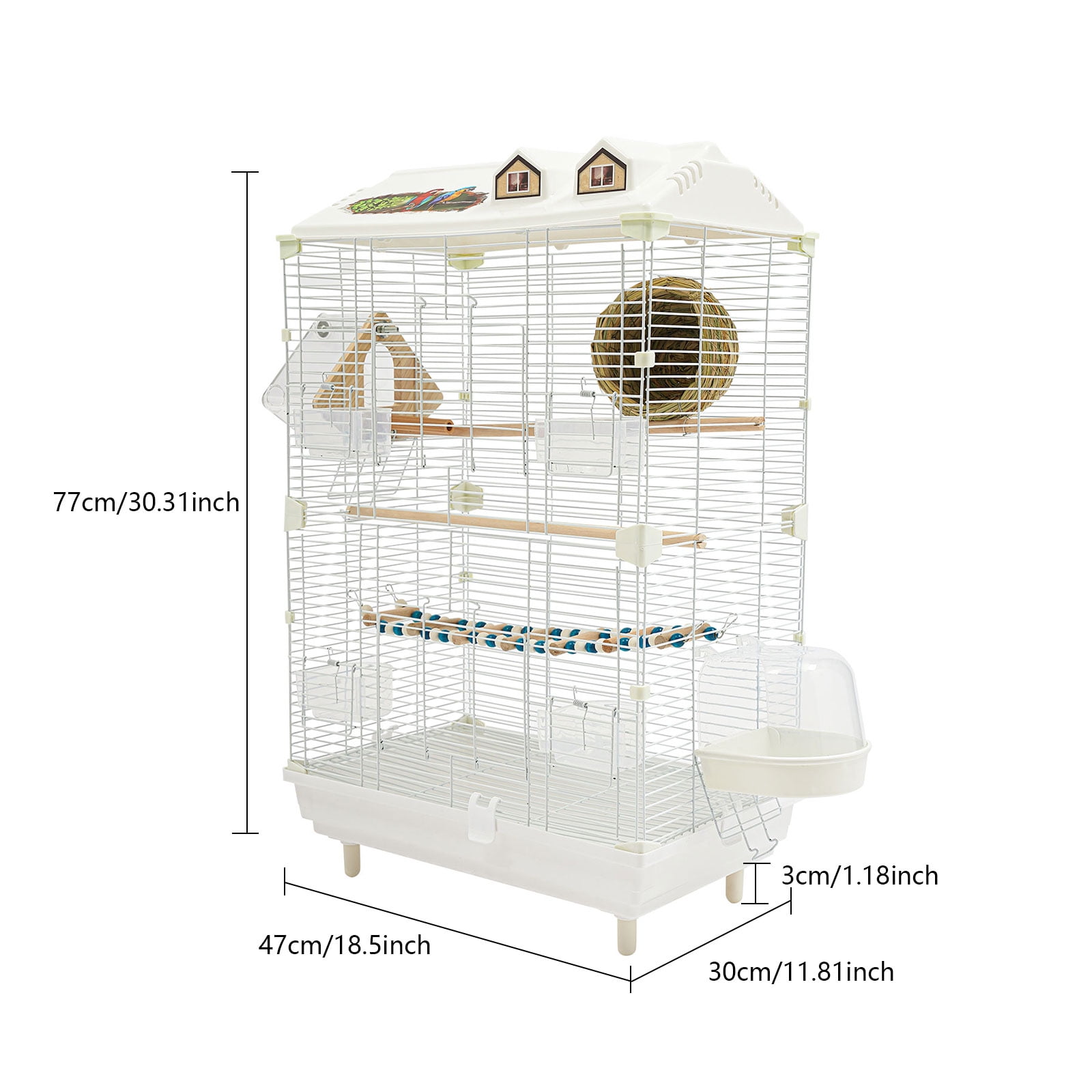 Photo inspiration: Two Tier Bird Cage Free Standing Large Parakeets Cage 47 Photo Inspiration