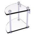 thumbnail image 1 of Two Tier Corner Glass Shelf - Polished Chrome, 1 of 5
