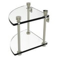 thumbnail image 1 of Two Tier Corner Glass Shelf - Polished Nickel, 1 of 5