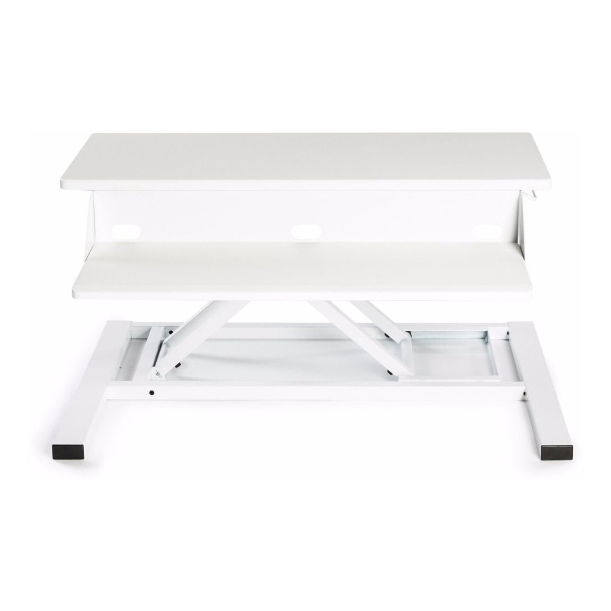 Two-Tier Pneumatic Standing Desk Converter – White Sansujyuku sansujyuku.com