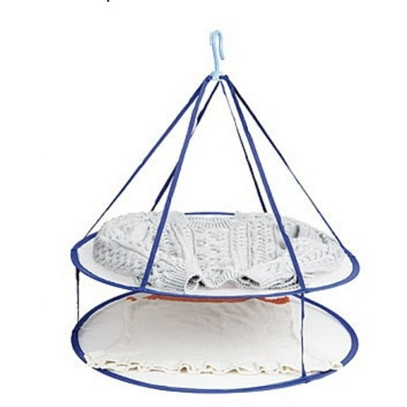 Two Tier Sweater Dryer 26 3/8" Round Compact size 9 1/2" - Home Camping
