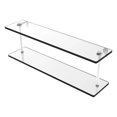 thumbnail image 1 of Two Tiered Glass Shelf - Matte White / 22 Inch, 1 of 1