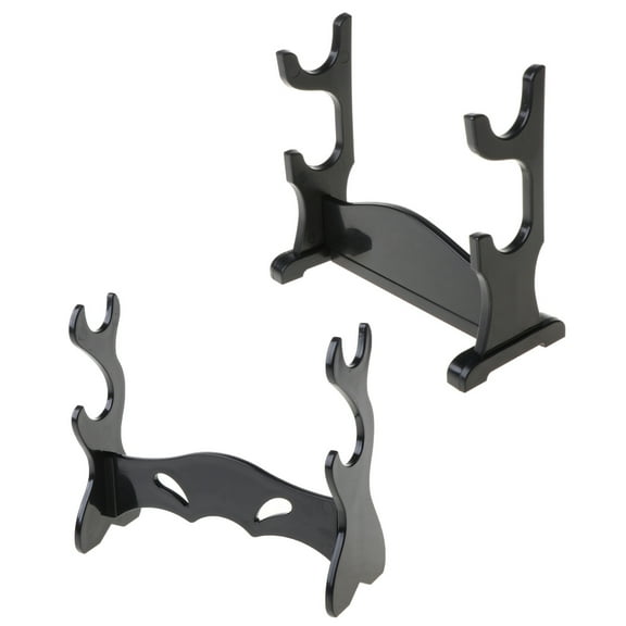 Two Tiers Holder Display Stand / Acrylic Bracket Rack for Cartoon and Comics Show Sword Magic Wand Collection