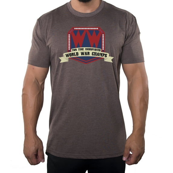 Two Time Undisputed World War Champs Men's Funny 4th of July Shirts - Espresso MH200PATRIOT S26 S