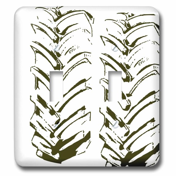 3dRose, Two Tire Treads, double toggle switch