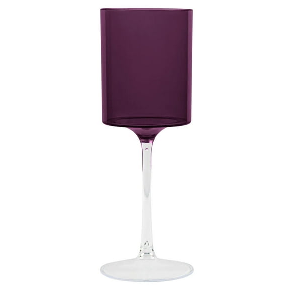 Two-Tone 9 Oz Purple with Clear Stem Plastic Wine Goblets : Ideal for Parties & Event: 20CT