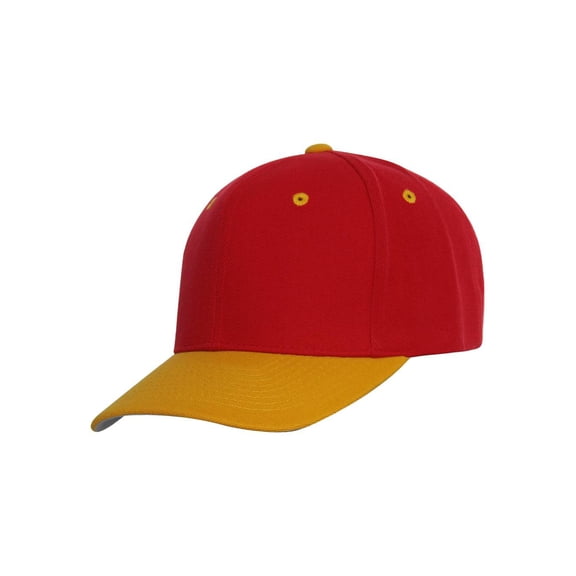 Two-Tone   Adjustable Baseball Cap, Maroon Red Gold