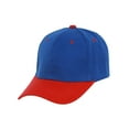 thumbnail image 1 of Curve Bill Adjustable Baseball Cap,Royal Blue/Red, 1 of 4