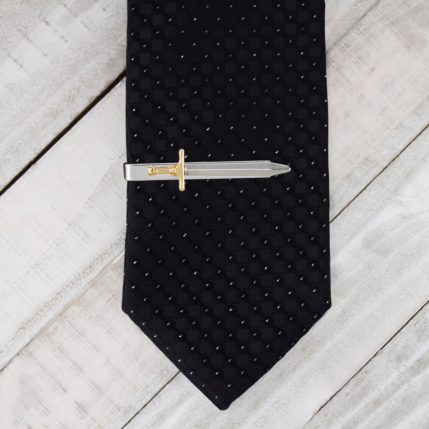 LIFEBEATS GIFTS Two Tone Armour of God Sword Tiebar