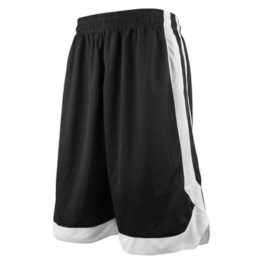 Two Tone Basketball Shorts For Men with Pockets, Pocket Training Shorts-Black-L