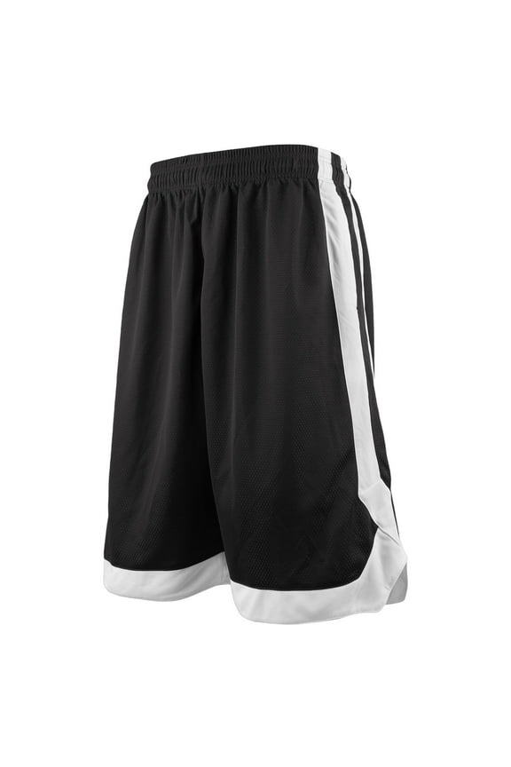Two Tone Basketball Shorts For Men with Pockets, Pocket Training Shorts-Black-L